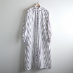original cotton linen/ long shirt one piece/white 7枚目の画像