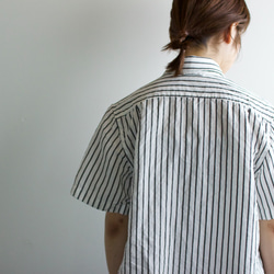 original cotton linen/ short sleeve shirt/white 4枚目の画像