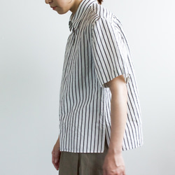 original cotton linen/ short sleeve shirt/white 10枚目の画像