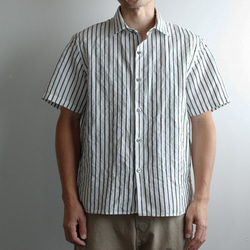 original cotton linen/ short sleeve shirt/white/size1と２(MAN) 2枚目の画像