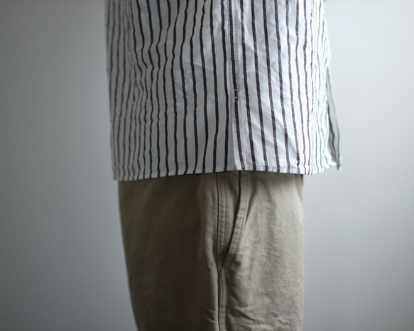 original cotton linen/ short sleeve shirt/white/size1と２(MAN) 5枚目の画像