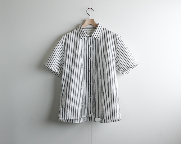 original cotton linen/ short sleeve shirt/white/size1と２(MAN) 7枚目の画像