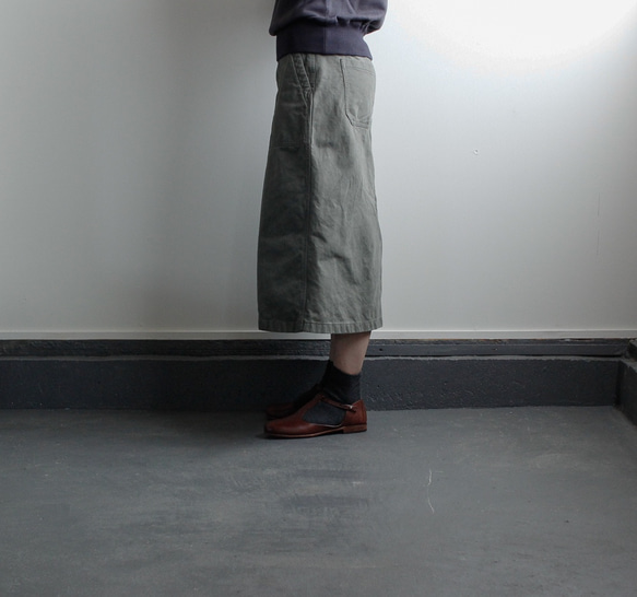 army cord/baker skirt/khaki 2枚目の画像