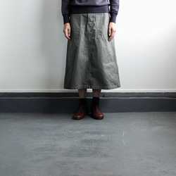army cord/baker skirt/khaki 4枚目の画像