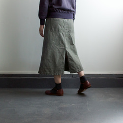 army cord/baker skirt/khaki 6枚目の画像