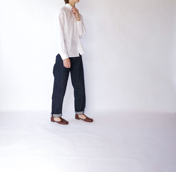 modest stitch shirt/white 2枚目の画像