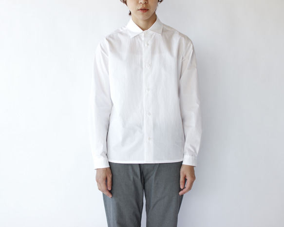 modest stitch shirt/white 1枚目の画像