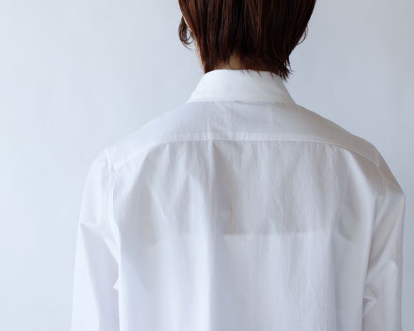 modest stitch shirt/white 6枚目の画像