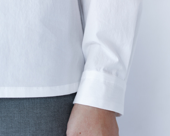 modest stitch shirt/white 8枚目の画像