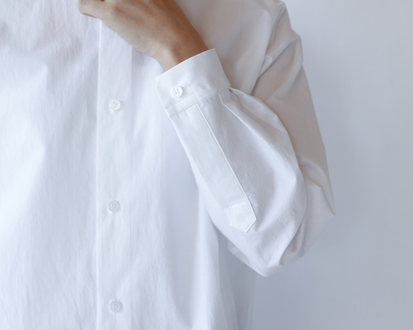 modest stitch shirt/white 9枚目の画像