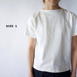 pablo cotton/center back tshirt / white/size2 3枚目の画像