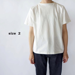 pablo cotton/center back tshirt / white/size2 7枚目の画像