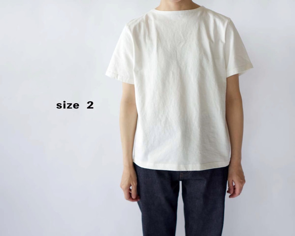 pablo cotton/center back tshirt / white/size2 7枚目の画像