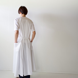 air tumbler cotton/tuck gather onepiece/white 5枚目の画像