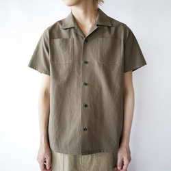 original cotton /open collar shirt/size1 1枚目の画像