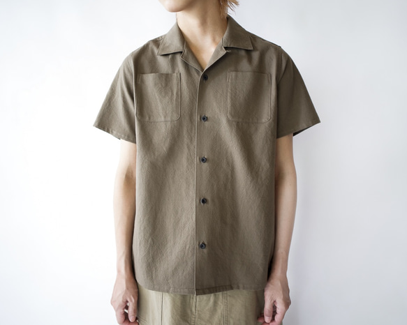 original cotton /open collar shirt/size1 1枚目の画像