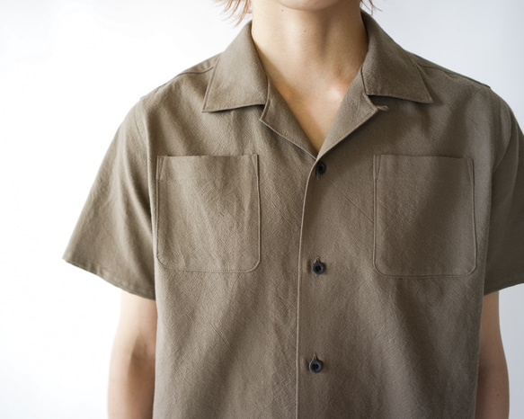 original cotton /open collar shirt/size1 7枚目の画像