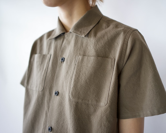 original cotton /open collar shirt/size1 8枚目の画像