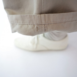 twill cotton linen/wide pants/graige 8枚目の画像