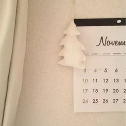 【受注製作】ドット柄のツリー  手のひらサイズ  モノトーン　北欧　クリスマス　冬インテリア 5枚目の画像