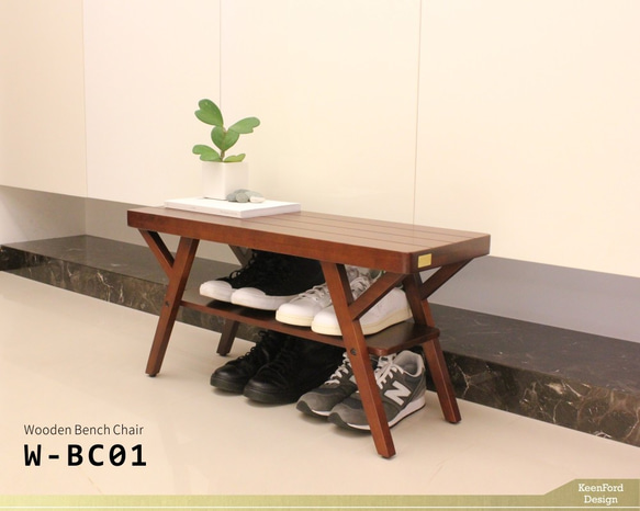 [KeenFord Design] W-BC01 實木椅凳 #板凳 #椅子 #玄關椅 #和式桌 #邊桌 第1張的照片