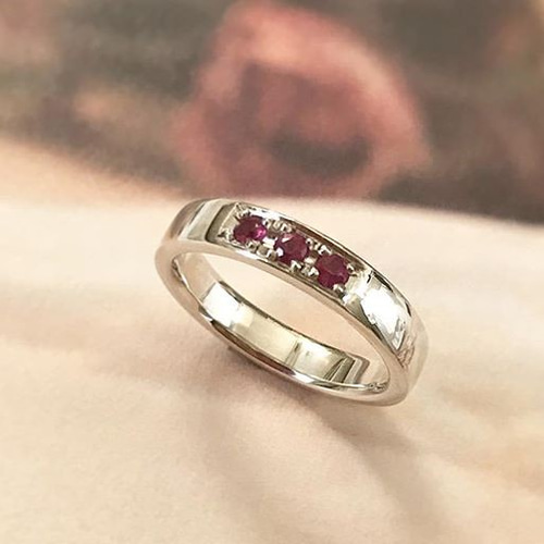 ルビー・シルバー一文字リング 指輪・リング JEWEL☆R 通販 6591792