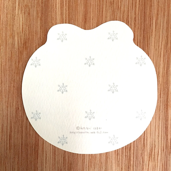 カード＆封筒2セット　こびとたちのクリスマスリース 3枚目の画像