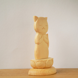 猫のご位牌　ペット用　仏具　位牌　オーダーメイド　木製　木彫り　一点もの　ねこ 5枚目の画像