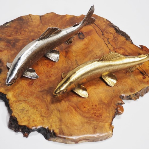 銅製:夫婦鮎置物 銅製:夫婦鮎置物 銅製:夫婦鮎置物 2025年最新】鮎