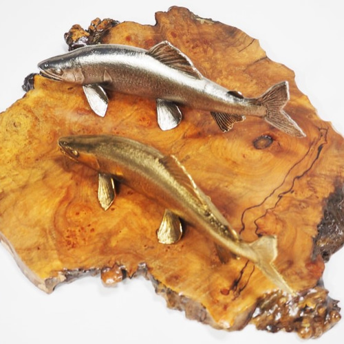 ブロンズフィッシュ鮎／金銀双魚 その他置物 FISHCRAFT 通販 1090782