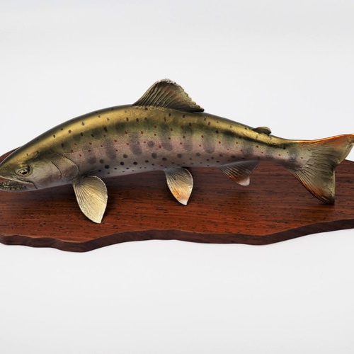 ブロンズフィッシュあまご（置物／フィギュア） 立体・オブジェ