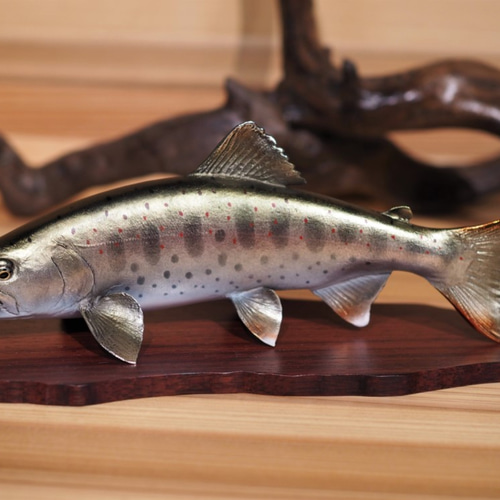 ブロンズフィッシュあまご（置物／フィギュア） 立体・オブジェ