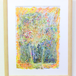 香水 / 抽象画 77×56㎝ B2 額縁セット 原画1点のみ モダンアート