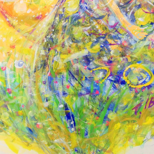 光のbouquet 絵画原画 原画「命の光の玉(A)」額サイズ46×64㎝ パワーアート 絵画 息吹