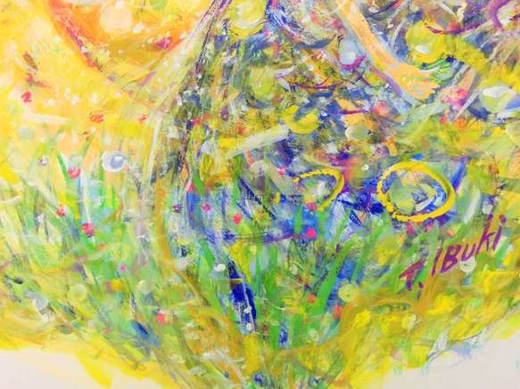 原画「命の光の玉(A)」額サイズ46×64㎝  パワーアート 5枚目の画像