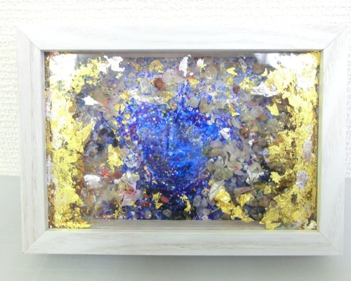 開運絵画 ❀金箔パワーストーンアクリル絵画❀ 絵画