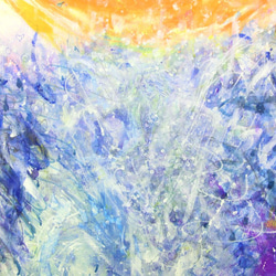 原画「心で見えるもの＜富士山と龍神とサクヤ姫＞」額サイズ47×65㎝  パワーアート 4枚目の画像