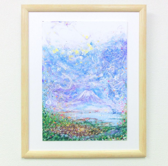 hiro 開運絵画　❀金富士山❀金花咲く龍姫王子様 hiro様専用 開運絵画 ❀金富士山❀金花咲く龍姫王子様