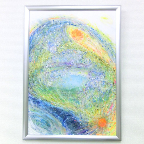 原画「上昇気流」サイズ46×64㎝ パワーアート 絵画 息吹 友也