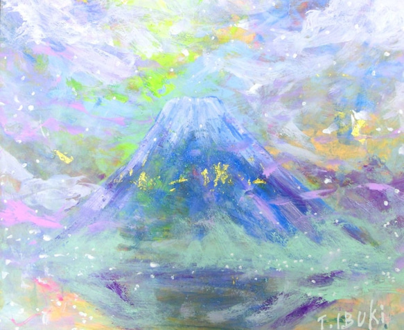 原画「富士の神性」額サイズ43×53㎝  パワーアート 4枚目の画像