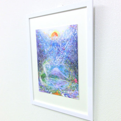 原画「富士山に舞い降りるサクヤ姫＜龍神バージョン＞」 額サイズ33×45 パワーアート 2枚目の画像