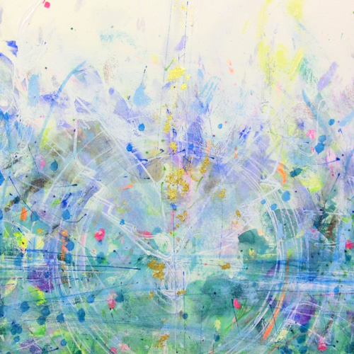 絵（原画）#11 原画 「水平と垂直」 絵サイズ 25×36㎝ パワーアート 絵画 息吹