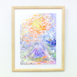 原画「富士山とインスピレーション」額サイズ44×54㎝  パワーアート 1枚目の画像