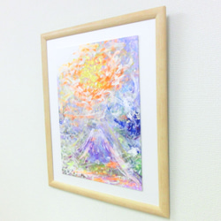 原画「富士山とインスピレーション」額サイズ44×54㎝  パワーアート 2枚目の画像