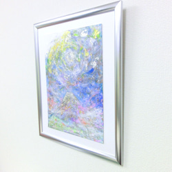原画「銀富士」額サイズ44×54㎝  パワーアート 2枚目の画像