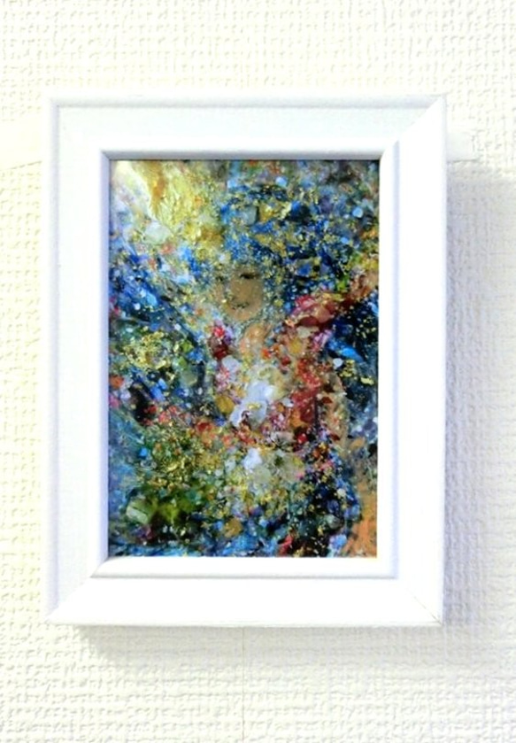 プリント版「宇宙の女神」Ｌ判 額付き パワーアート 1枚目の画像