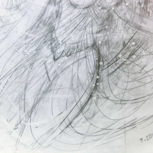 原画「女神のデッサン」NO.2 鉛筆画 イラストボード25×37㎝ 絵画