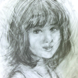 『女性』人物の鉛筆画 A2相当 女性』人物の鉛筆画 A2相当