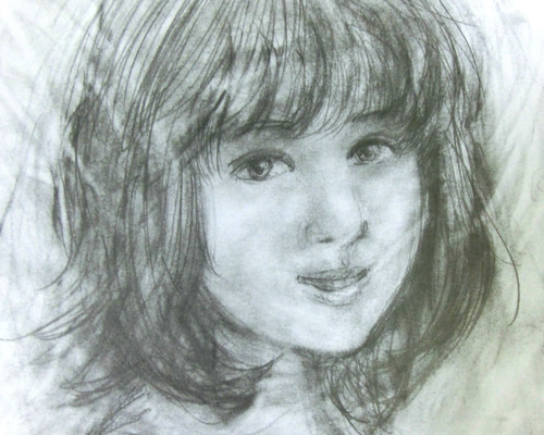 最新入荷商品一覧 | 女性の鉛筆画。原画一点物B5サイズ。 絵画