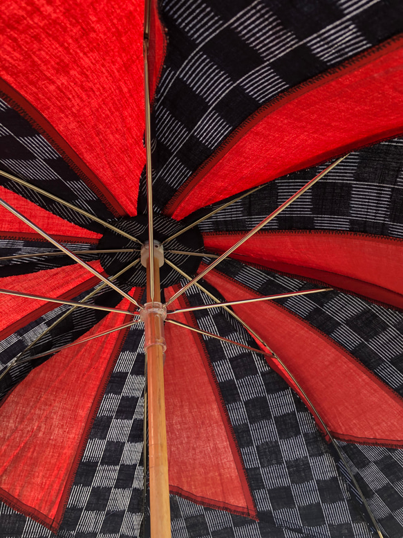 日傘 久留米絣 初夏の持ち物 3枚目の画像